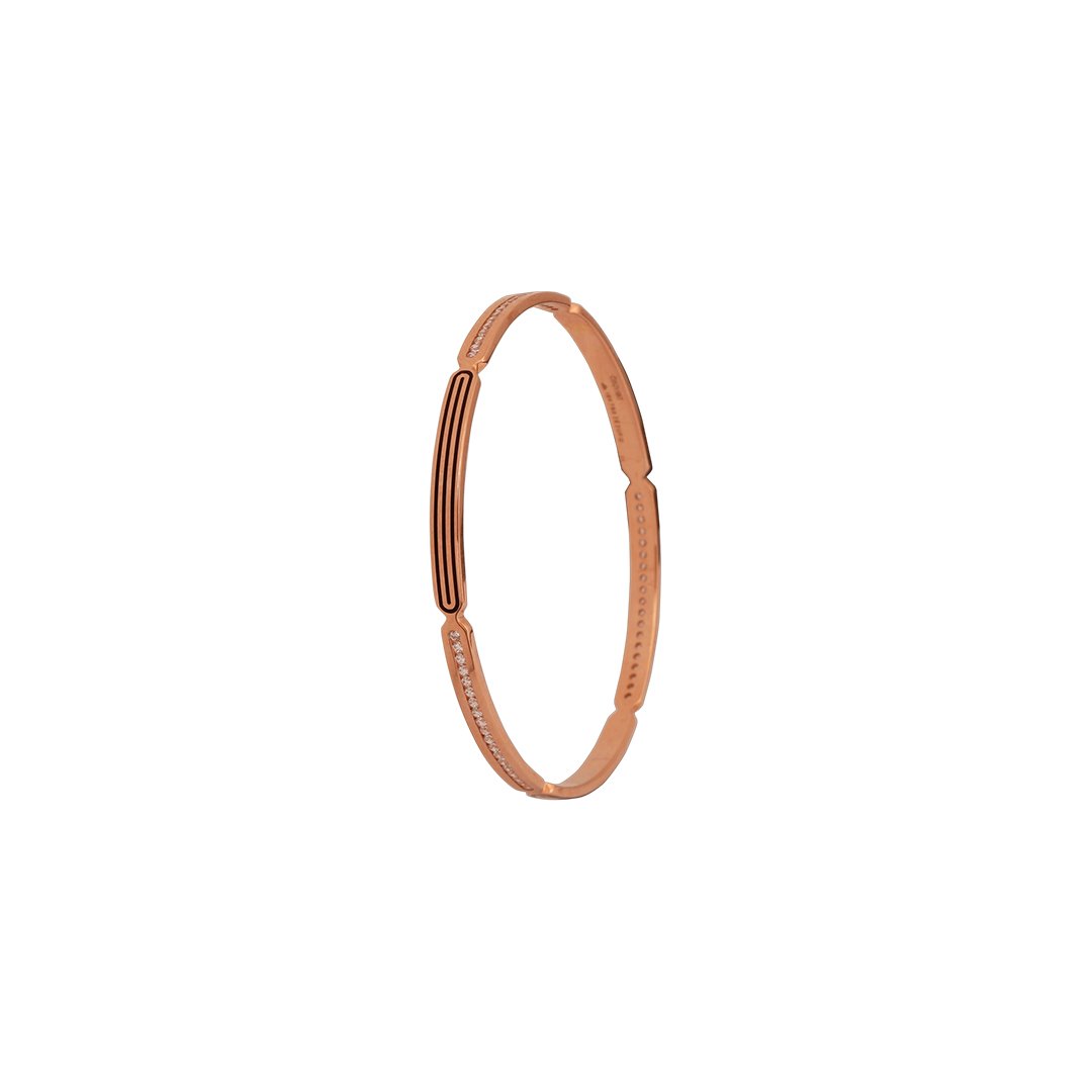 18kt rose gold stone bangle