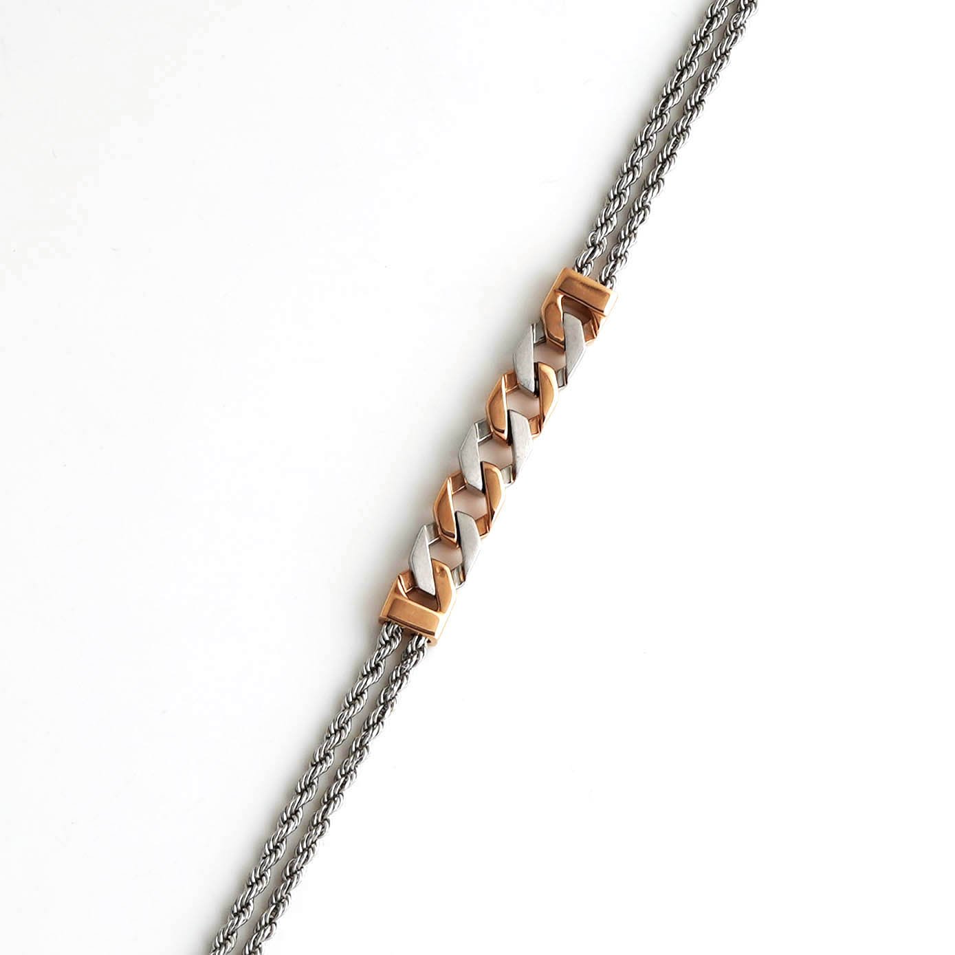 Platinum with rose gold bracelet