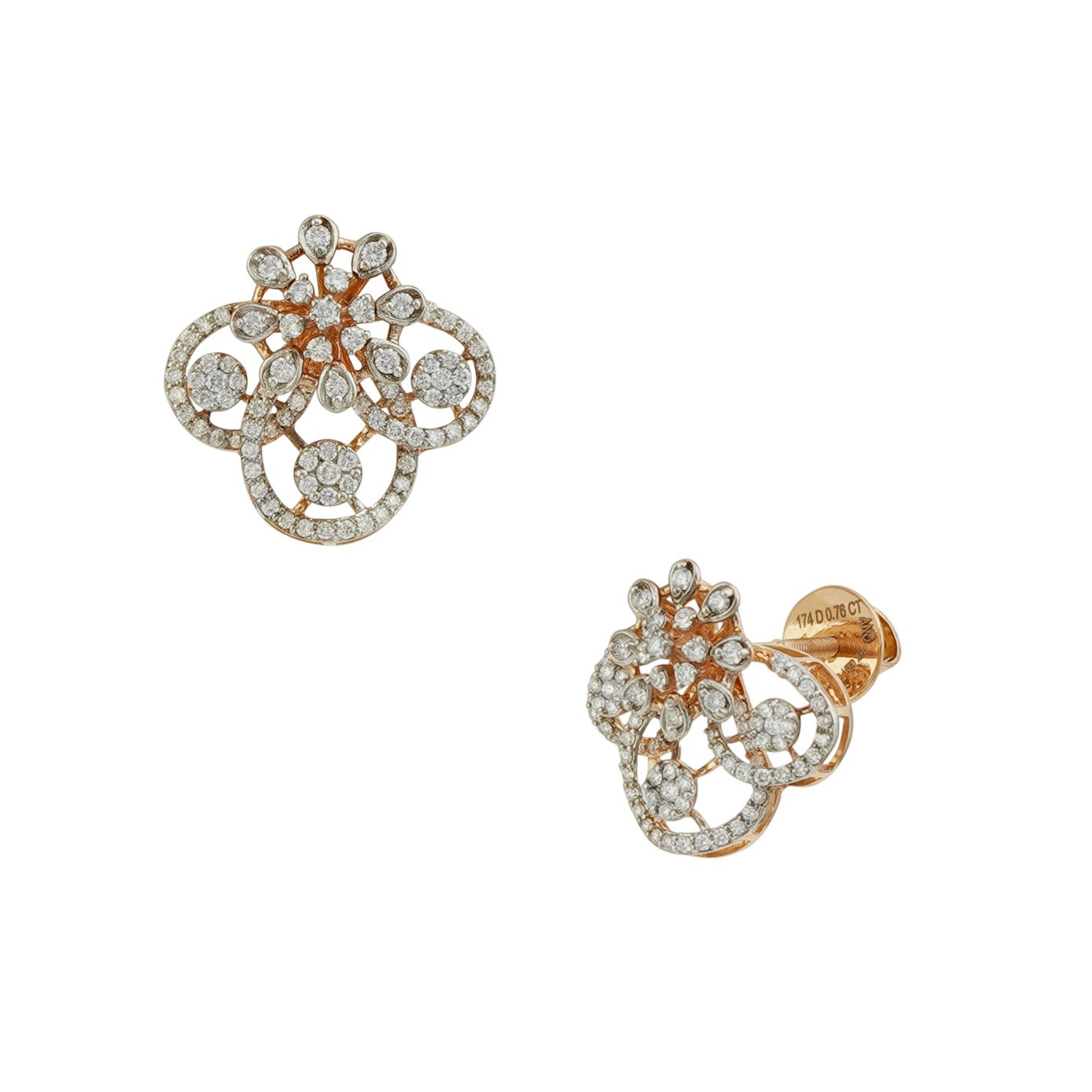 Diamond Earring Openset 18kt