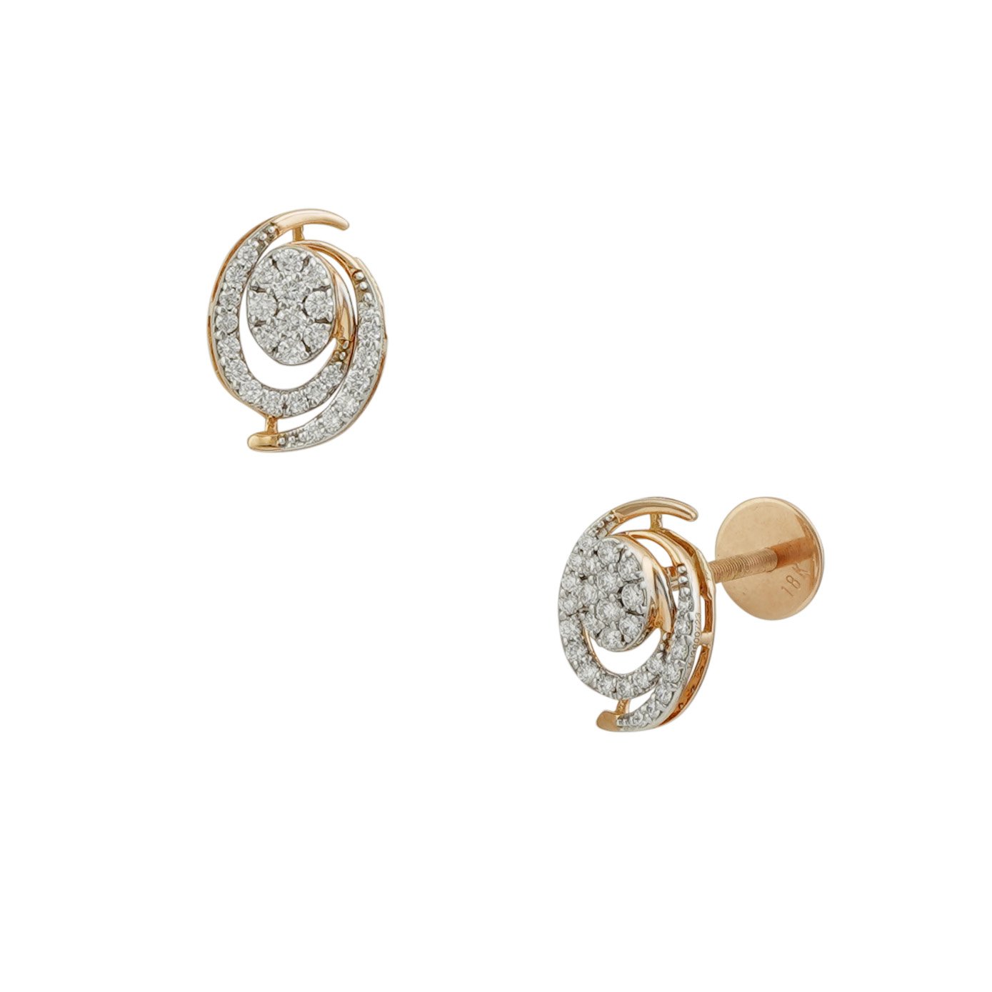 Diamond Earring Openset 18kt
