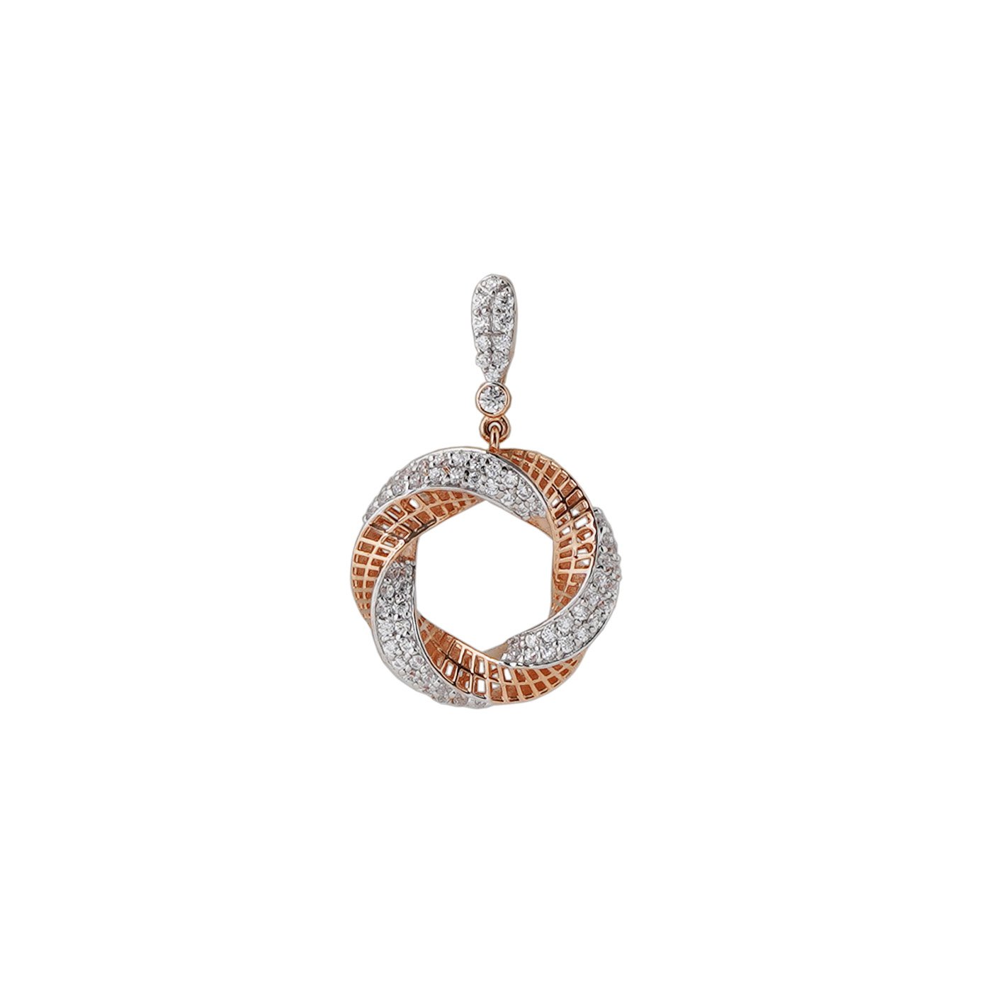 18kt rose gold stone earring