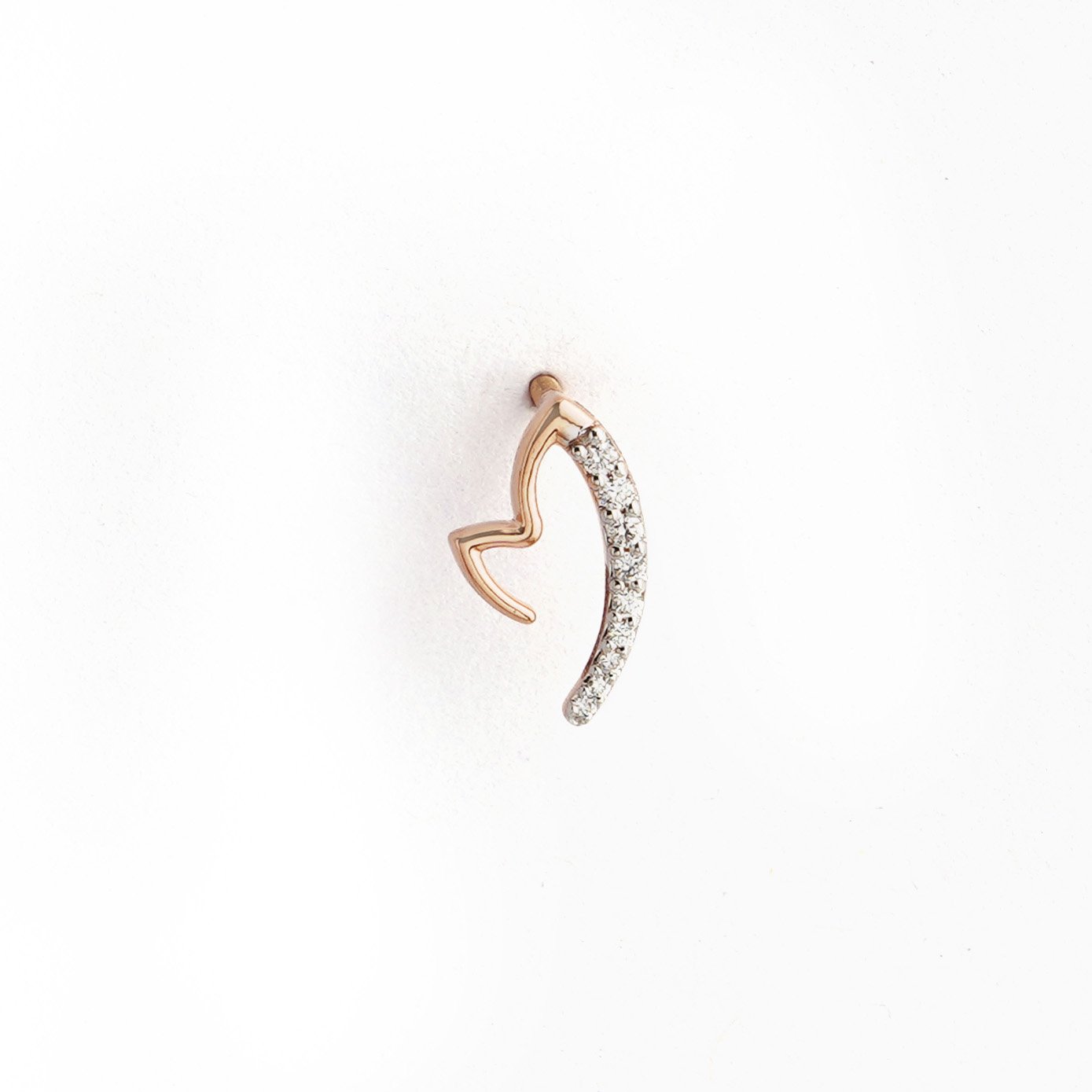 Diamond Earring Openset 18kt