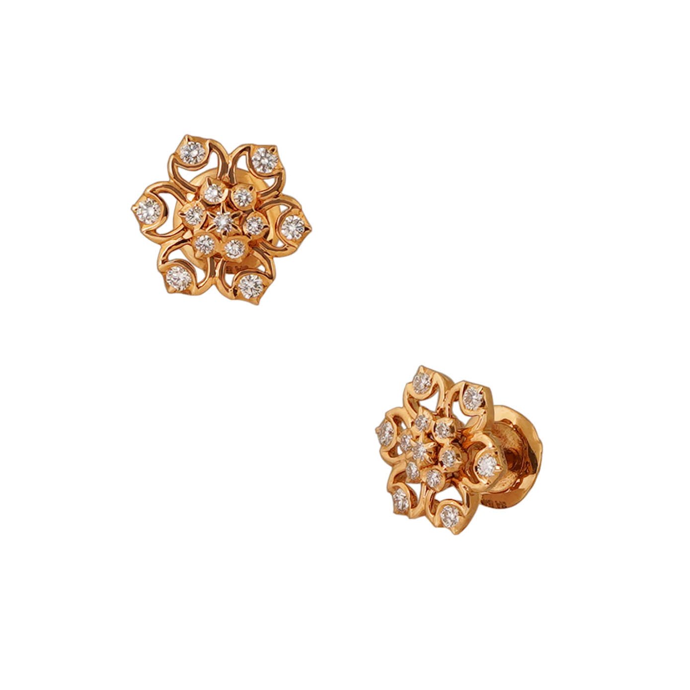 Diamond Earring Close setting 22kt