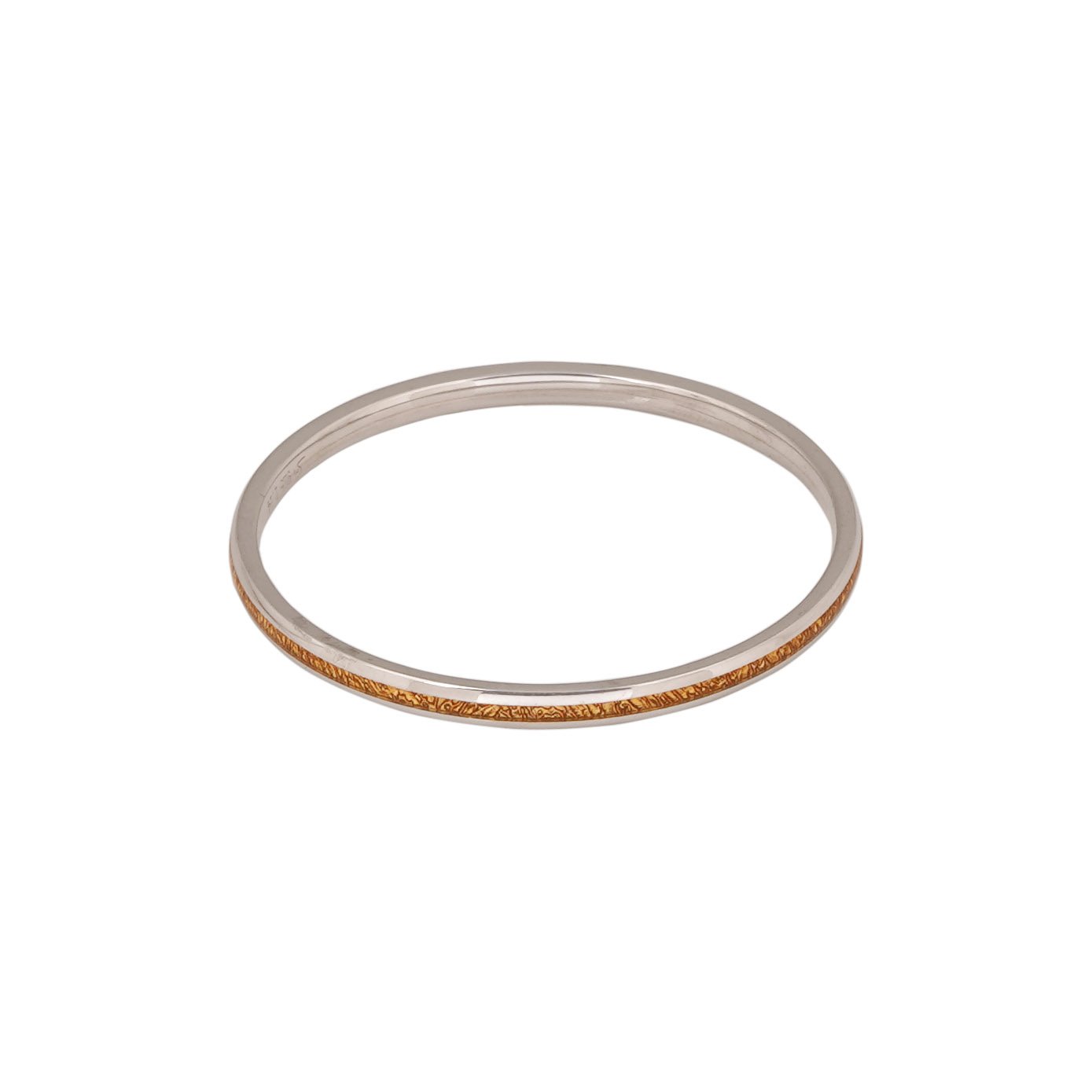 Rhodium Gold Line Bangles