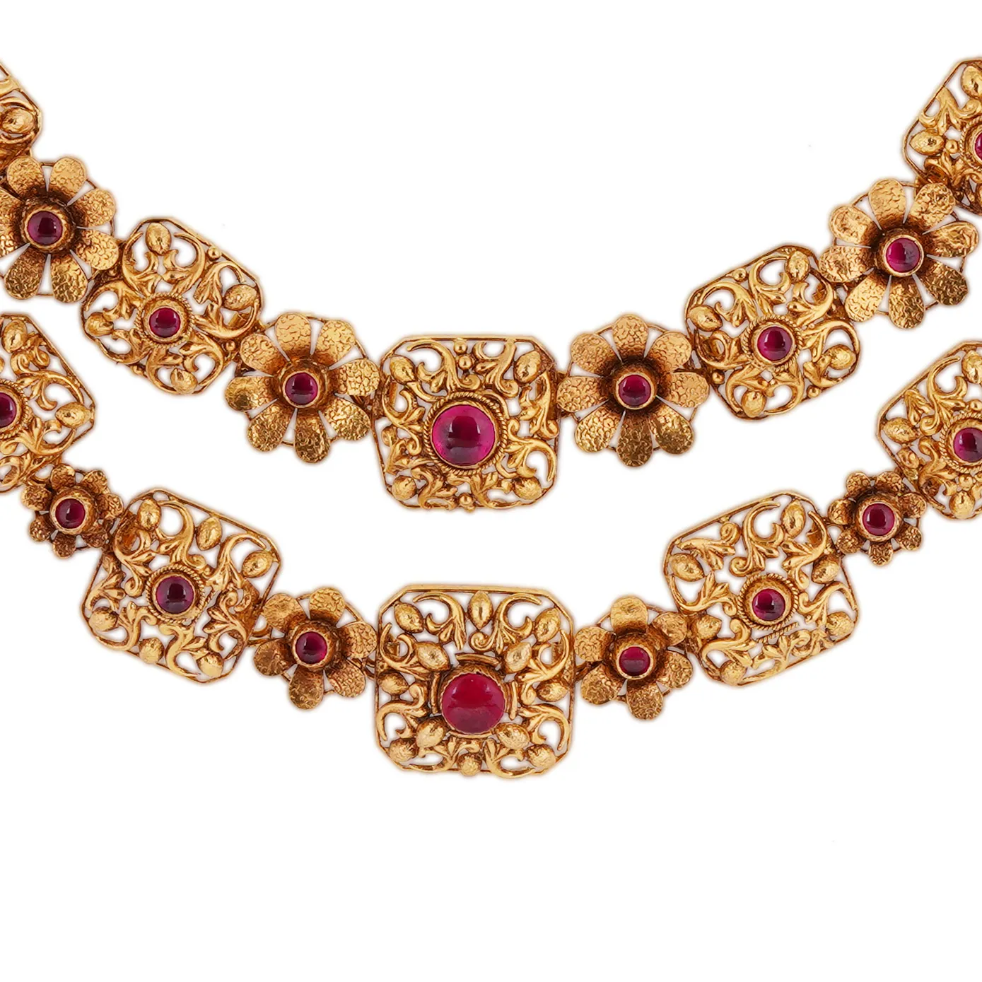 Garland - Flower Motif Gold Necklace