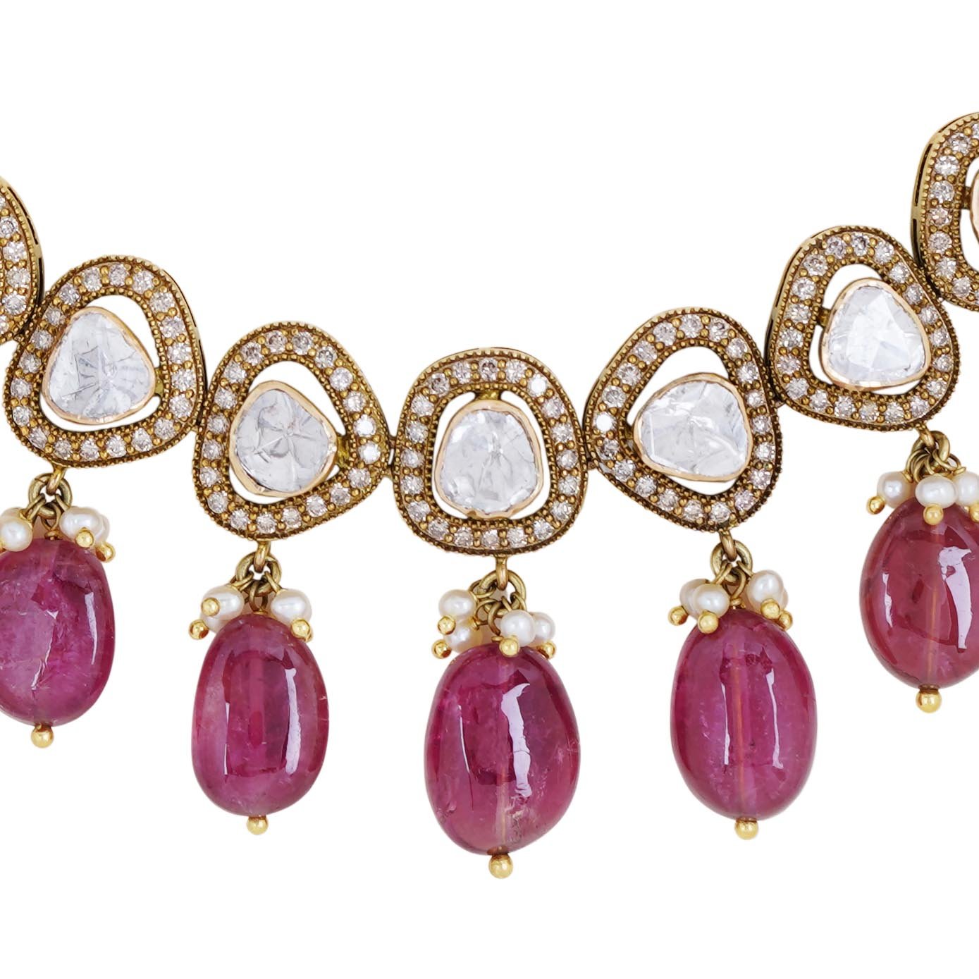 Diamond Polki 18kt Openset Necklace