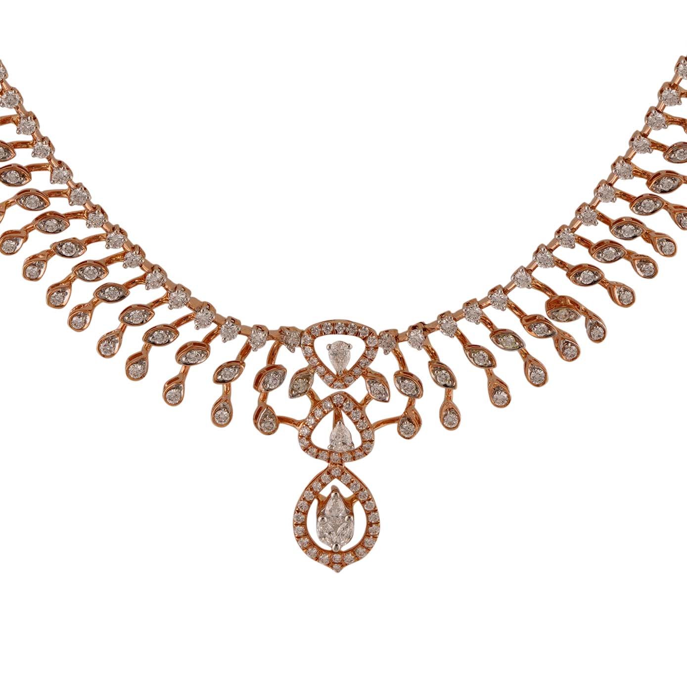Diamond Necklace Open Set 18kt