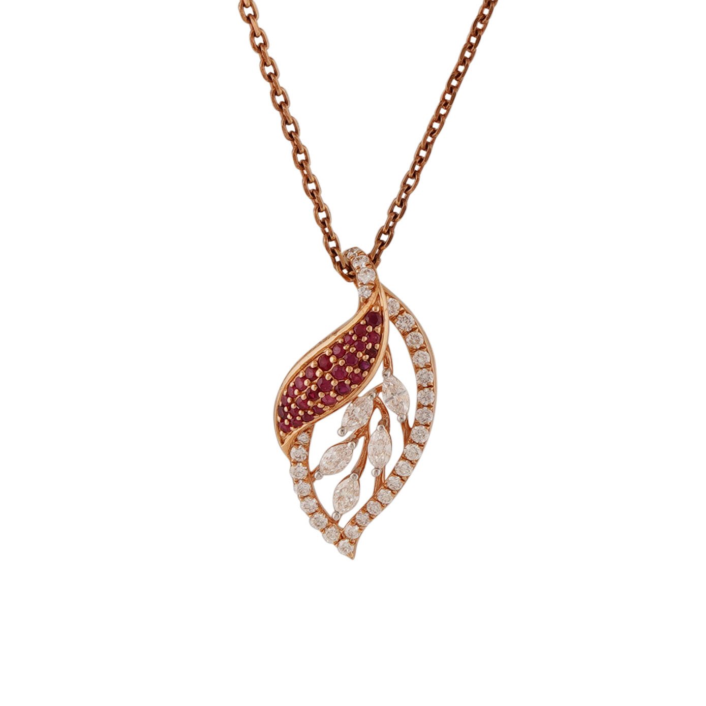 Diamond Pendant Chain Open set 18kt