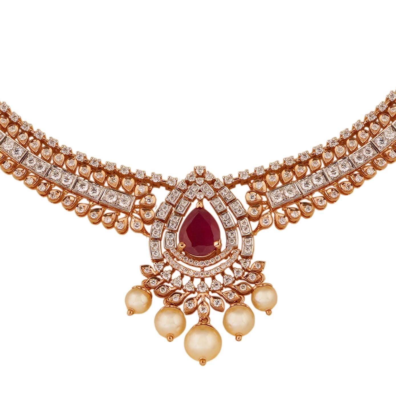 Diamond Necklace Open setting 18kt