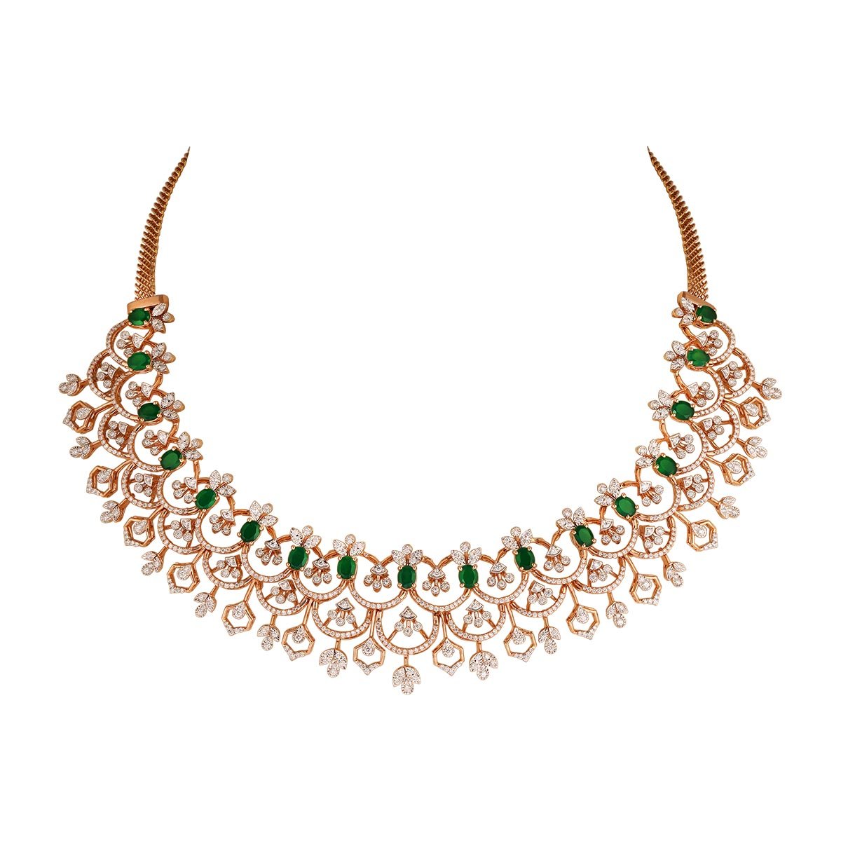 Diamond Necklace Open setting 18kt