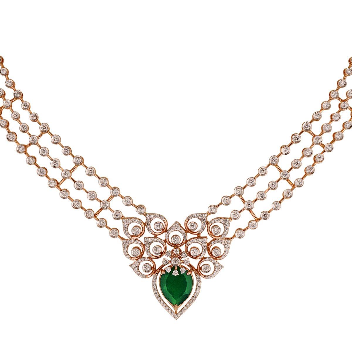 Diamond Necklace Open Setting 18kt