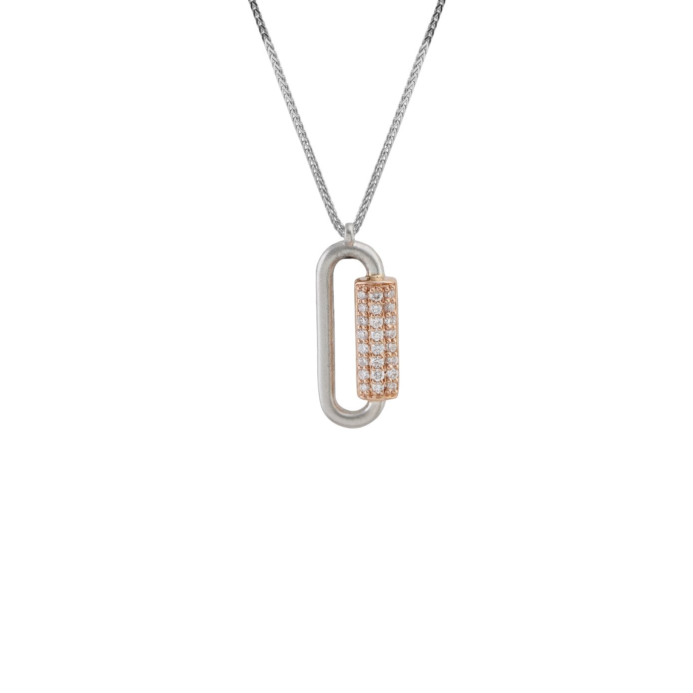 Platinum diamond Pendant with gold