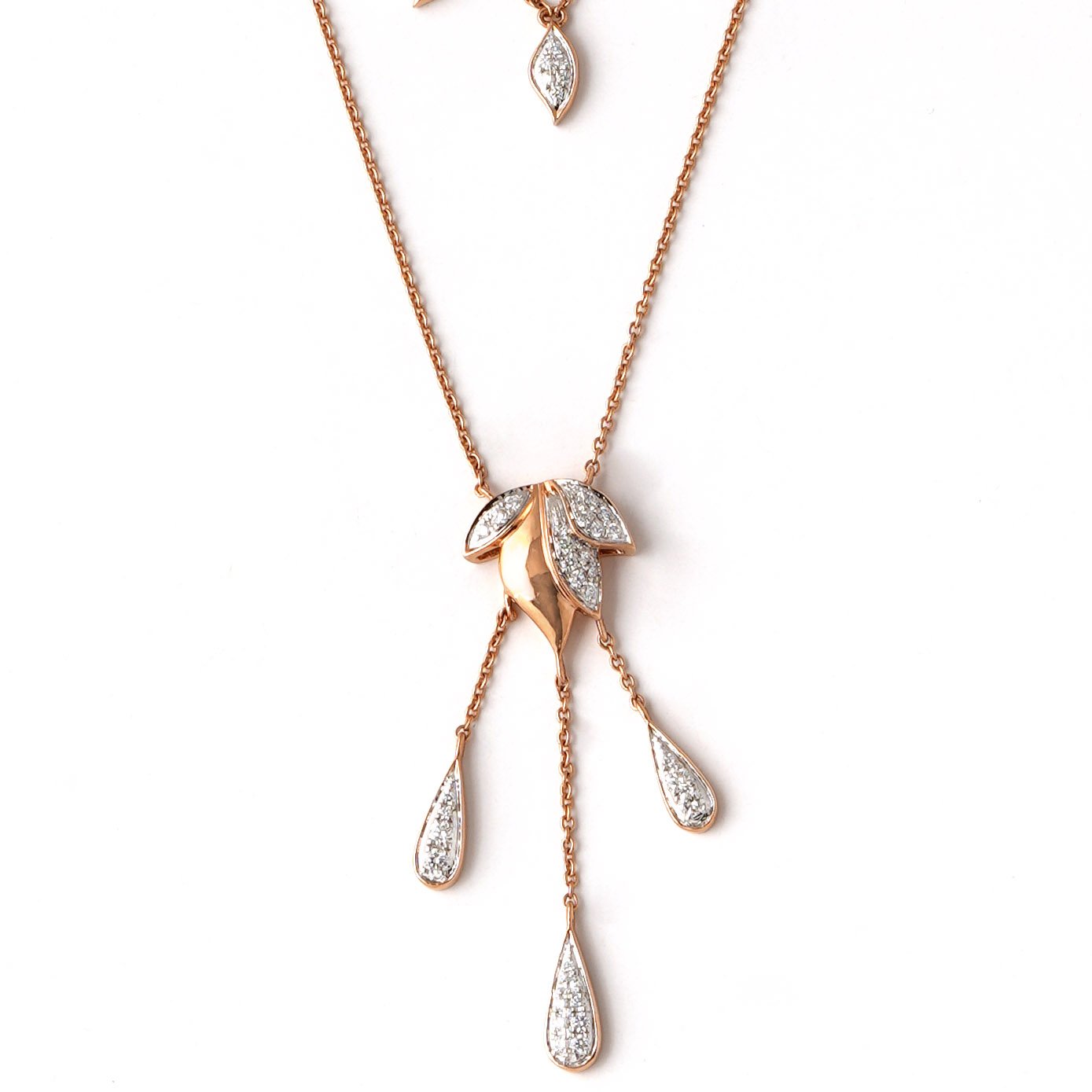 Diamond Pendant Chain Open set 18kt