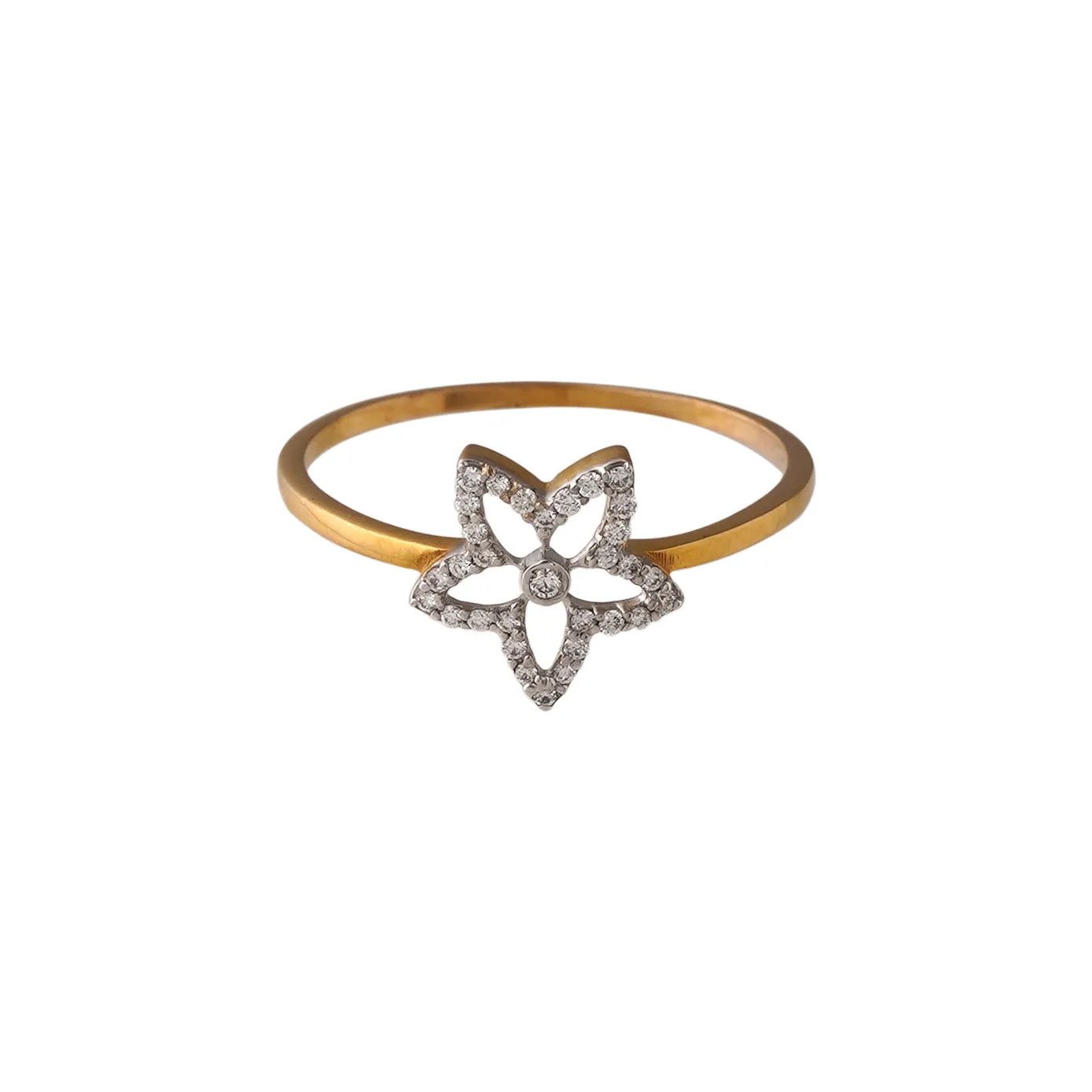 Myosotis- Flower Gold and Diamond Ring