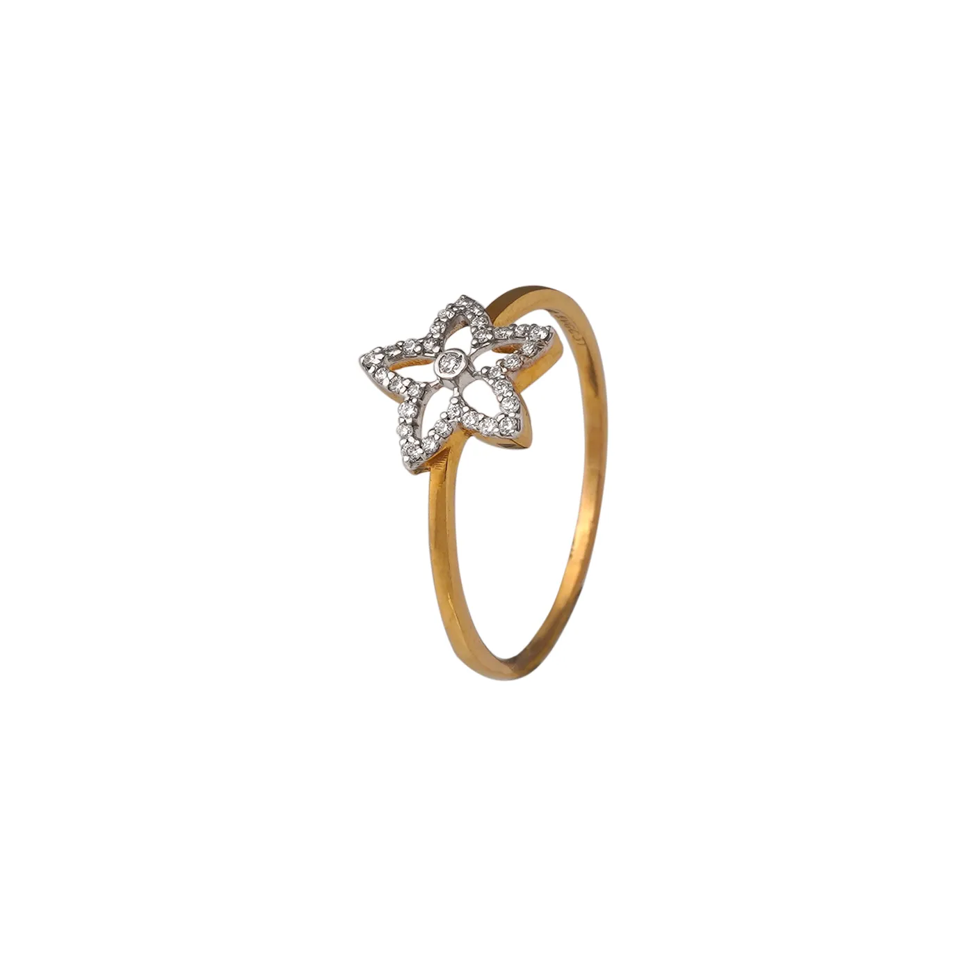 Myosotis- Flower Gold and Diamond Ring