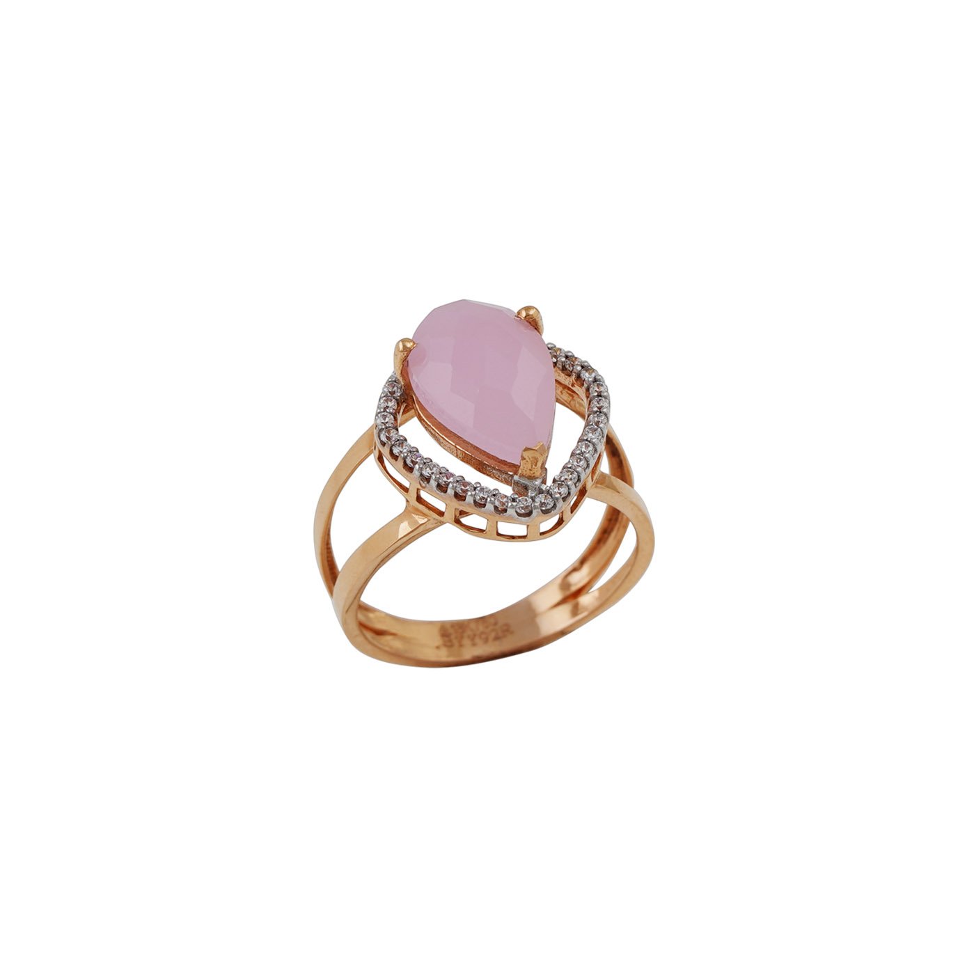 18kt Rose Gold Lady's Stone Ring