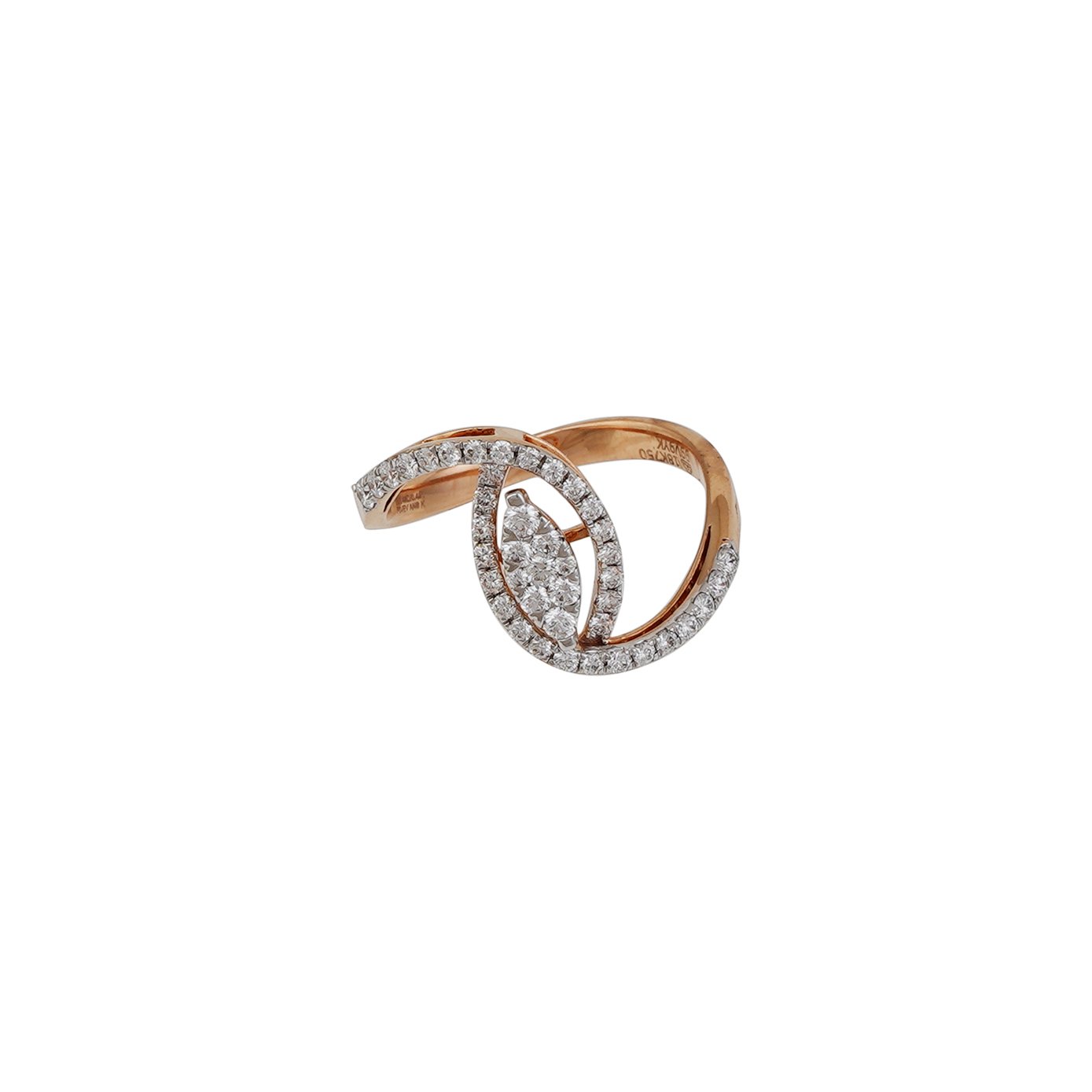 diamond ring open set 18kt