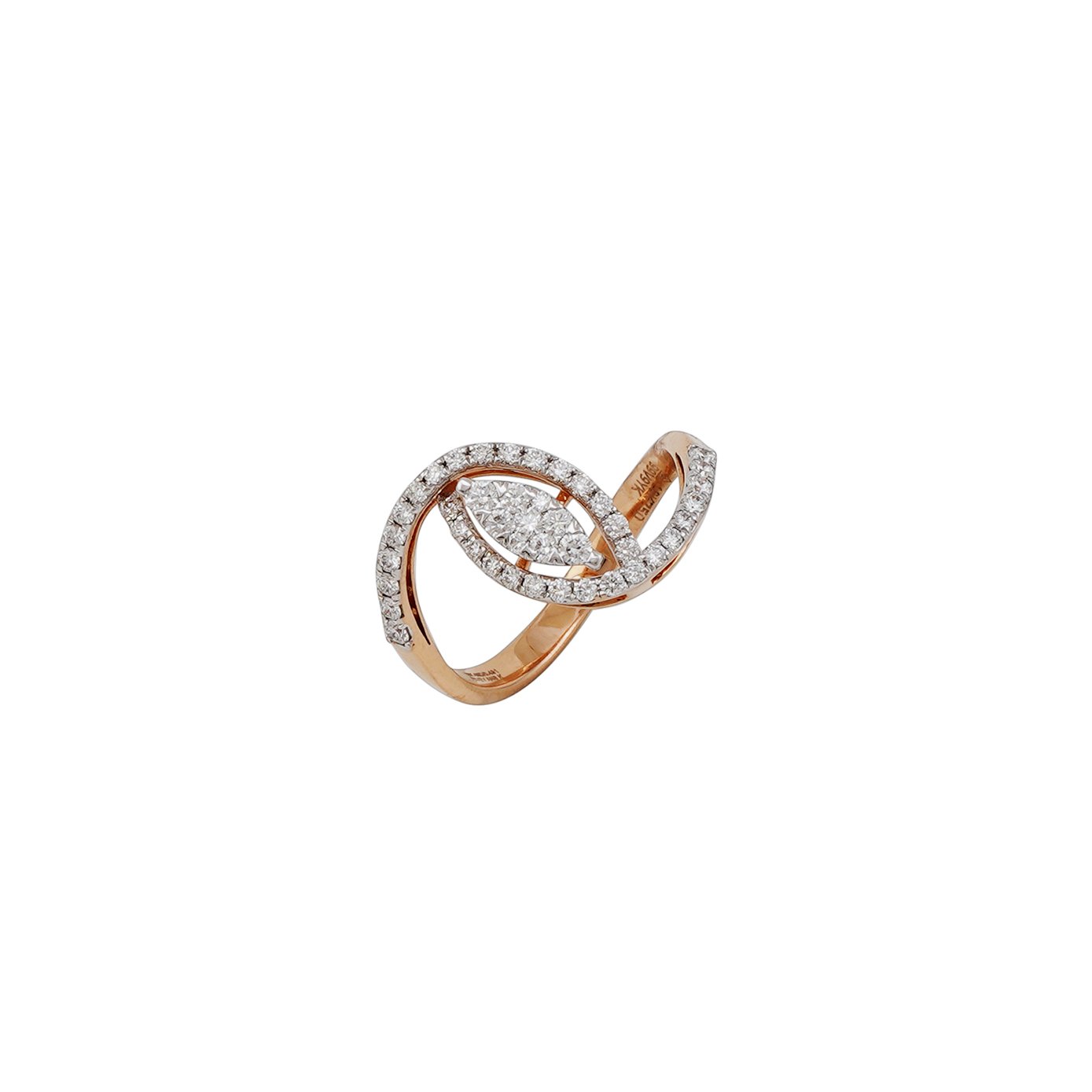diamond ring open set 18kt