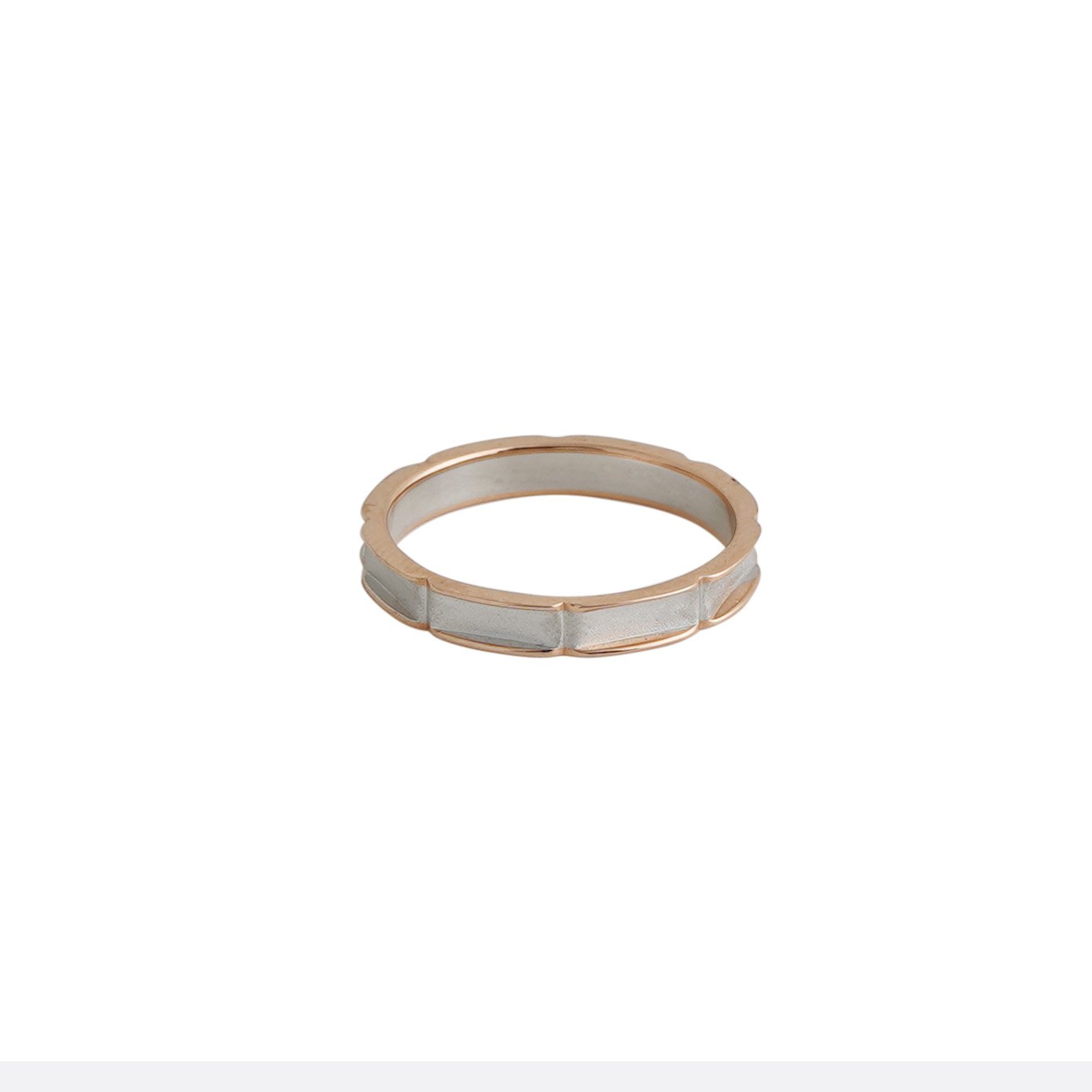 Platinum Ring with Rose Gold