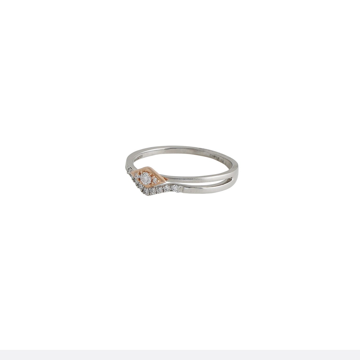 Platinum Diamond Ring with Gold